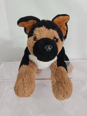 German Shepherd Realistic Plush FAO Schwarz Dog Puppy Stuffed Animal 13"